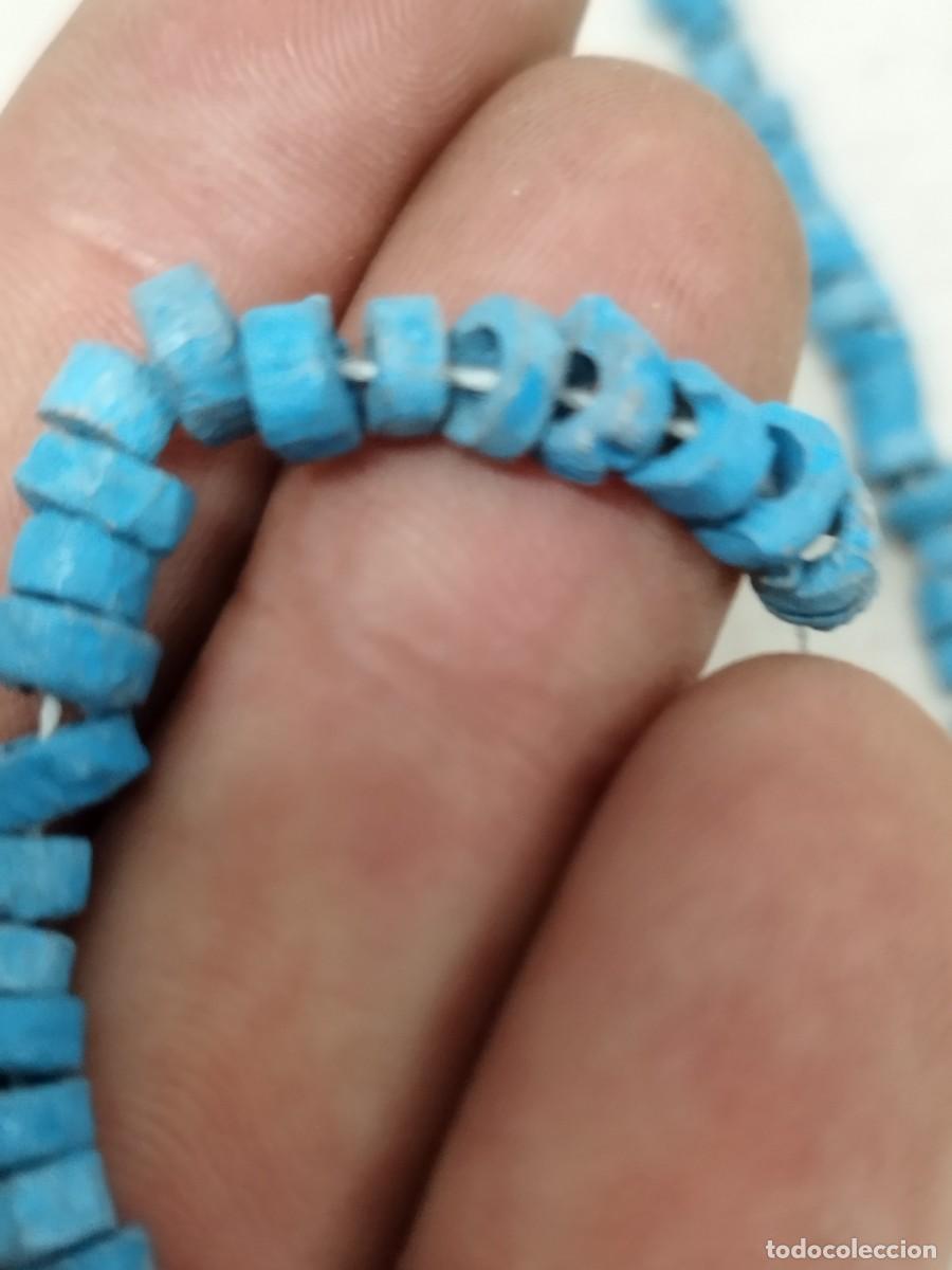 Joyeria: Antiguo collar de cuentas azules. - Foto 4