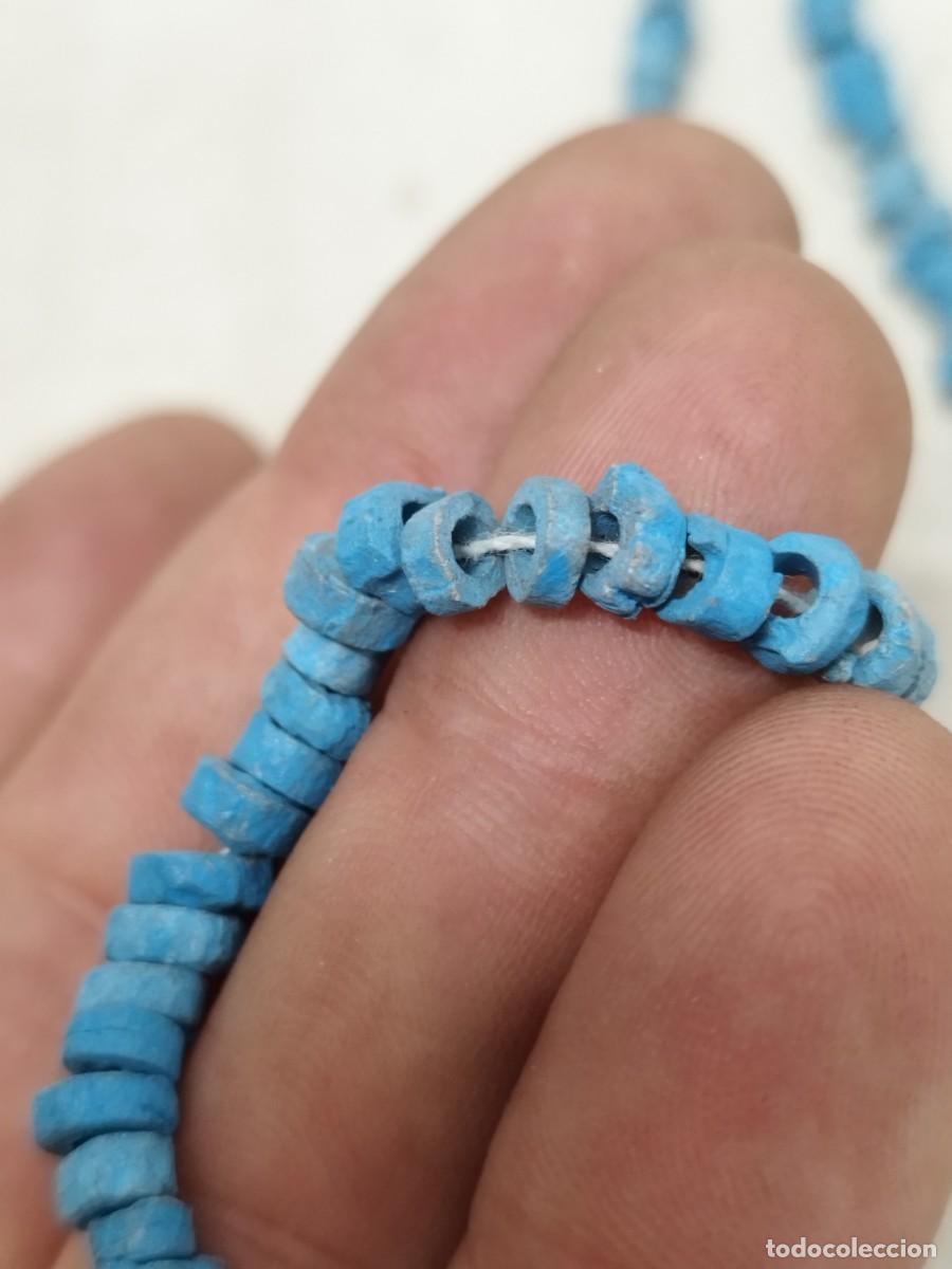 Joyeria: Antiguo collar de cuentas azules. - Foto 5