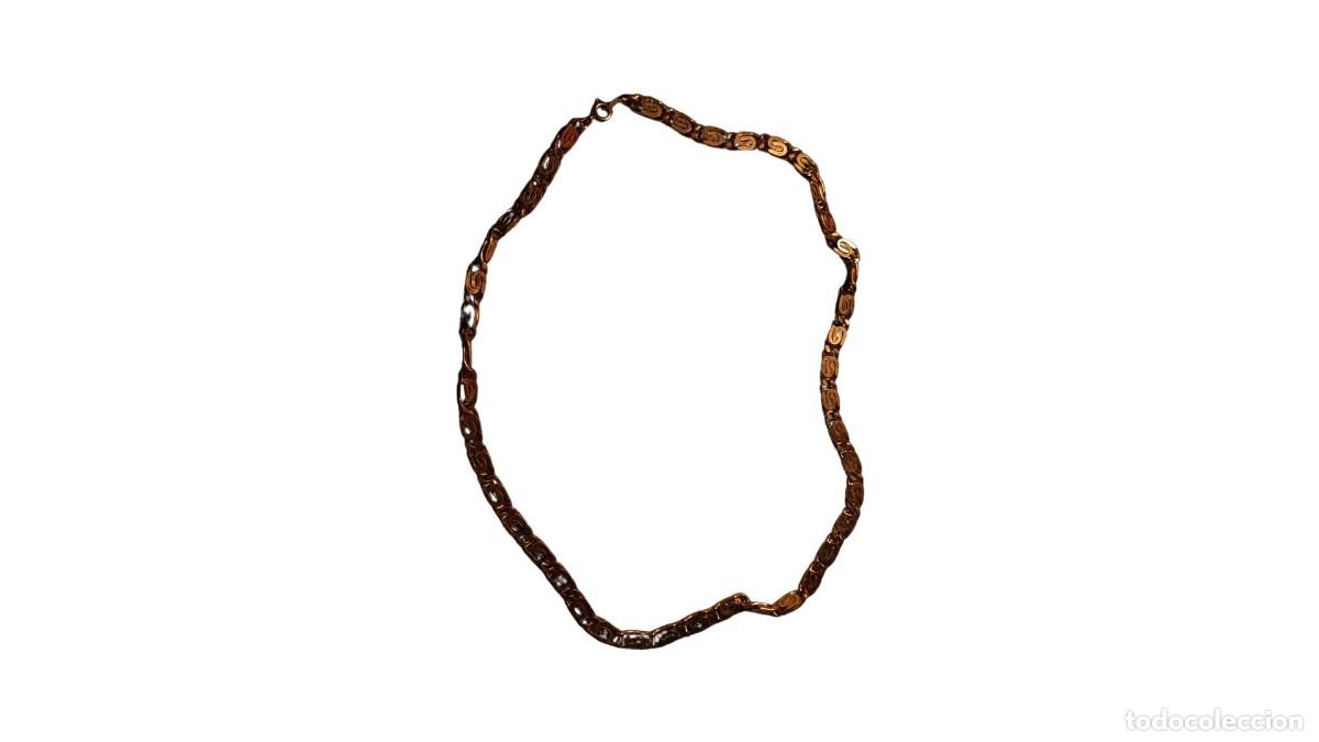 Joalharia: Collar Vintage Chapado Oro 24K | Eslabones con Espirales en Relieve | Marca CHAP24K