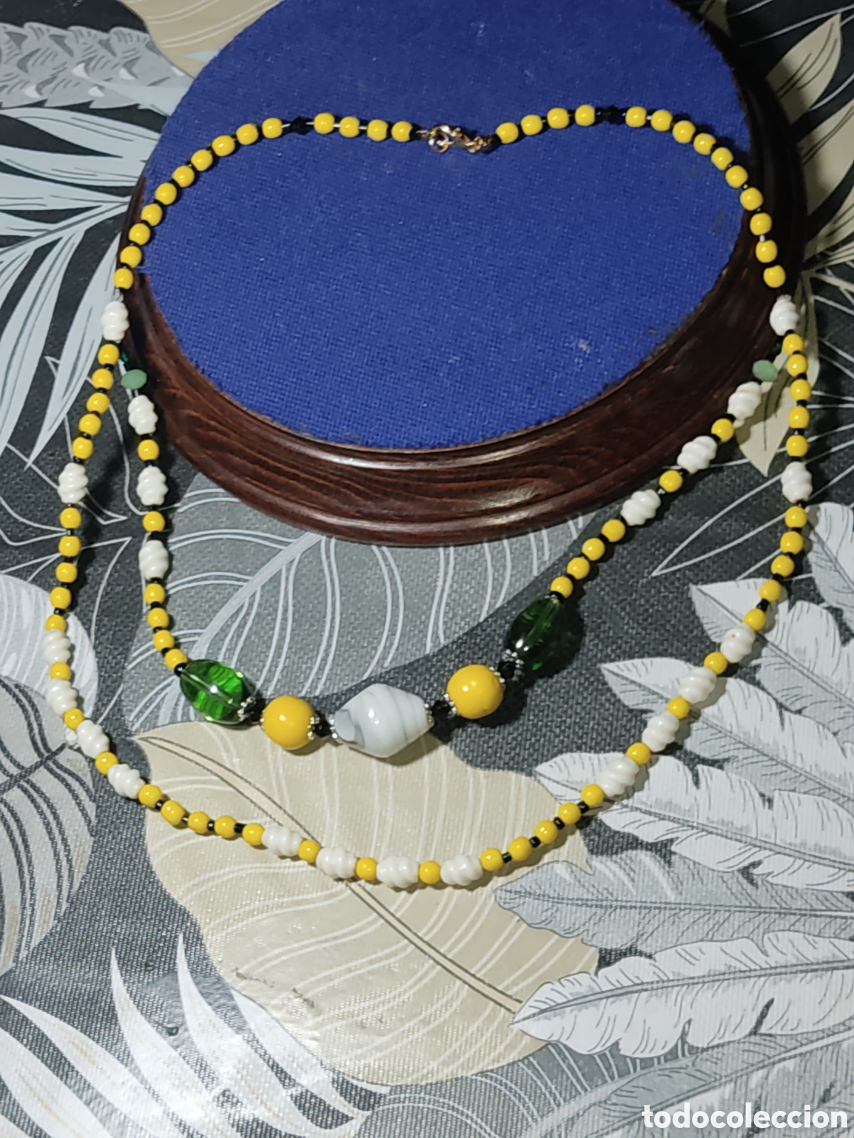 Joyeria: Collar vintage de opalina y cristal de Murano. - Foto 2