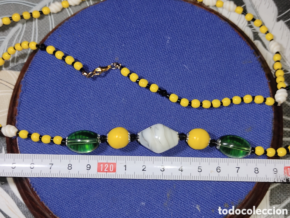 Joyeria: Collar vintage de opalina y cristal de Murano. - Foto 6