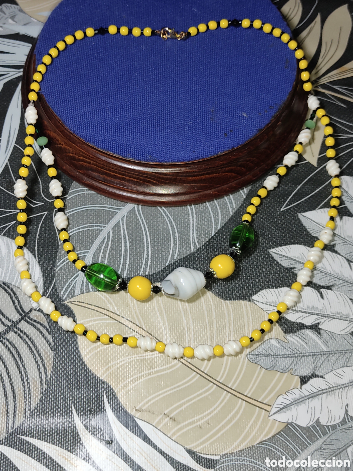 Joyeria: Collar vintage de opalina y cristal de Murano. - Foto 1