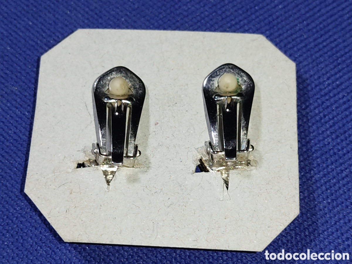 Joyeria: Pendientes de hoja con ba&ntilde;o de oro.Vintage. - Foto 4