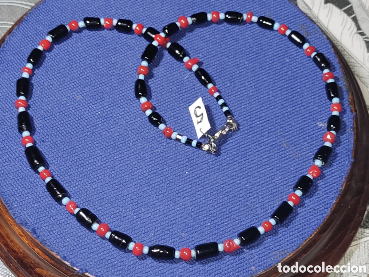 Joyeria: Collar de opalina y cristal de Murano.Vintage *S* - Foto 3