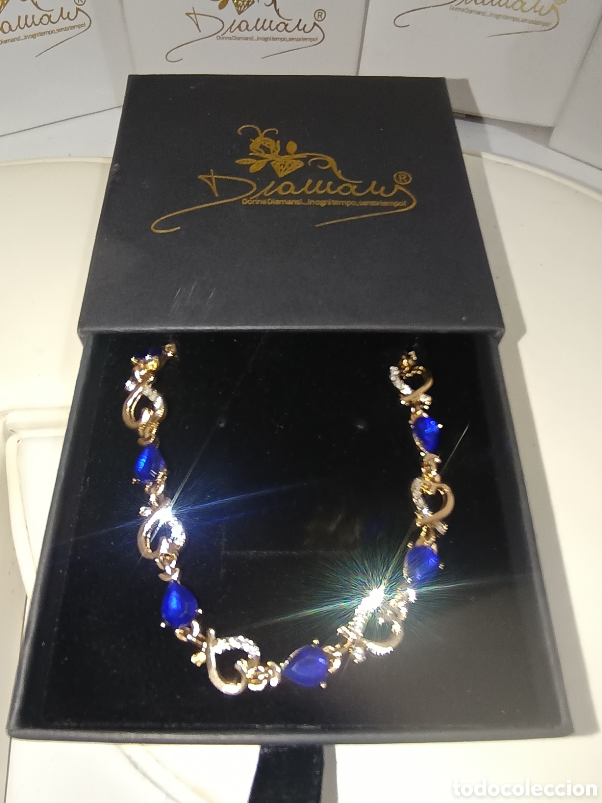 Joyeria: Bracciale Donna con Zaffiri e Diamanti Labgrown firmato