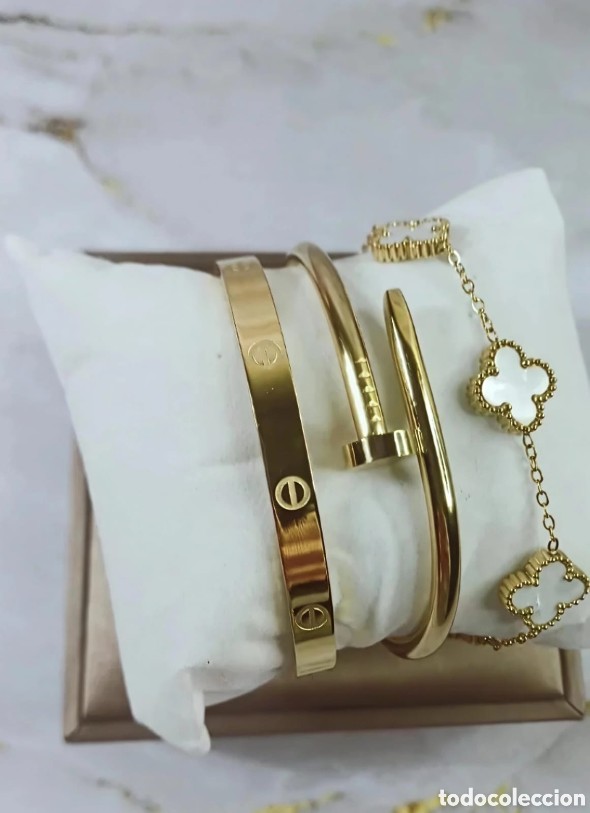 Joyeria: Tr&iacute;o de Brazaletes Chapados en Oro 18K | Estilo Sofisticado - Foto 2