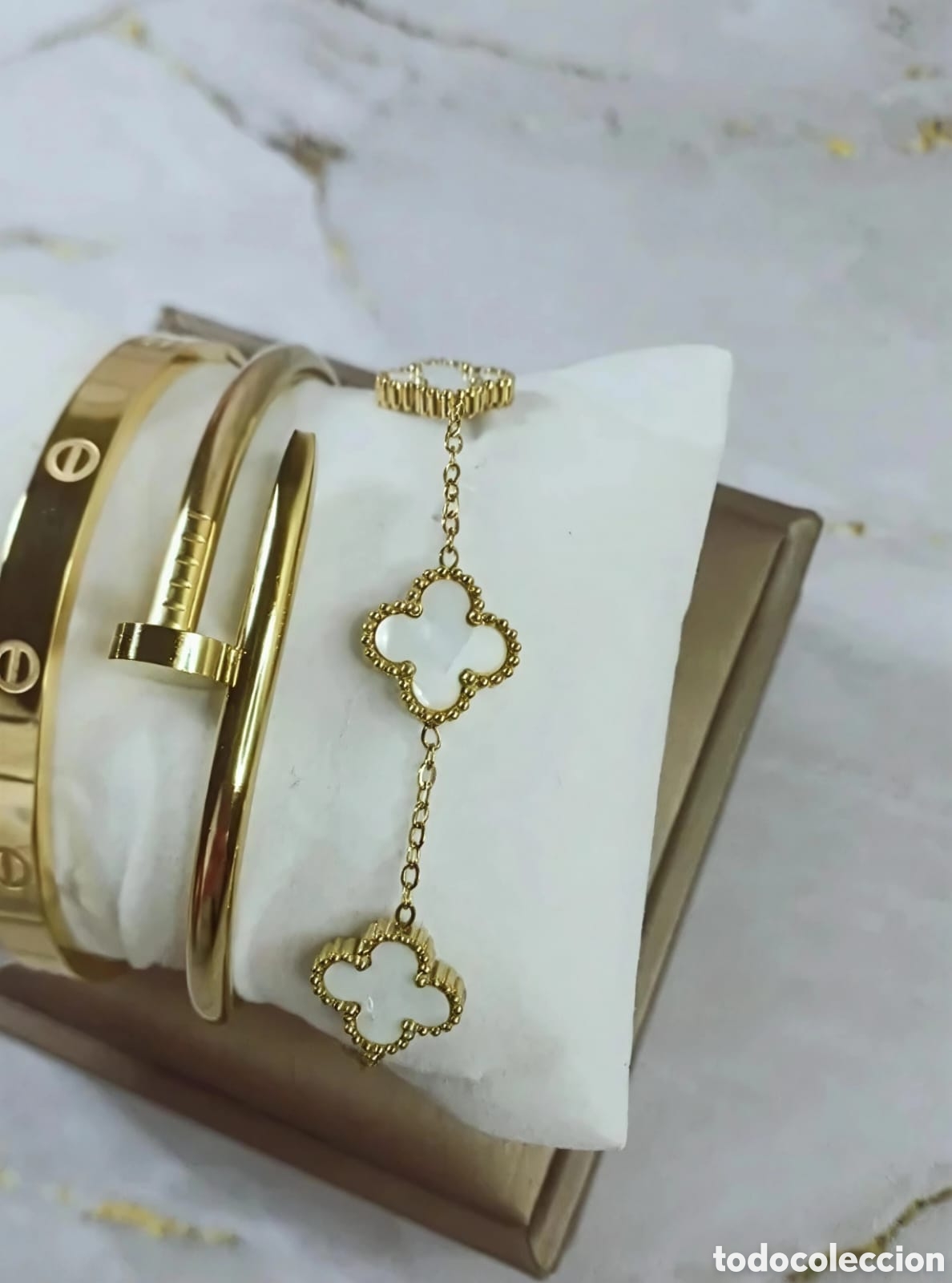 Joyeria: Tr&iacute;o de Brazaletes Chapados en Oro 18K | Estilo Sofisticado - Foto 3