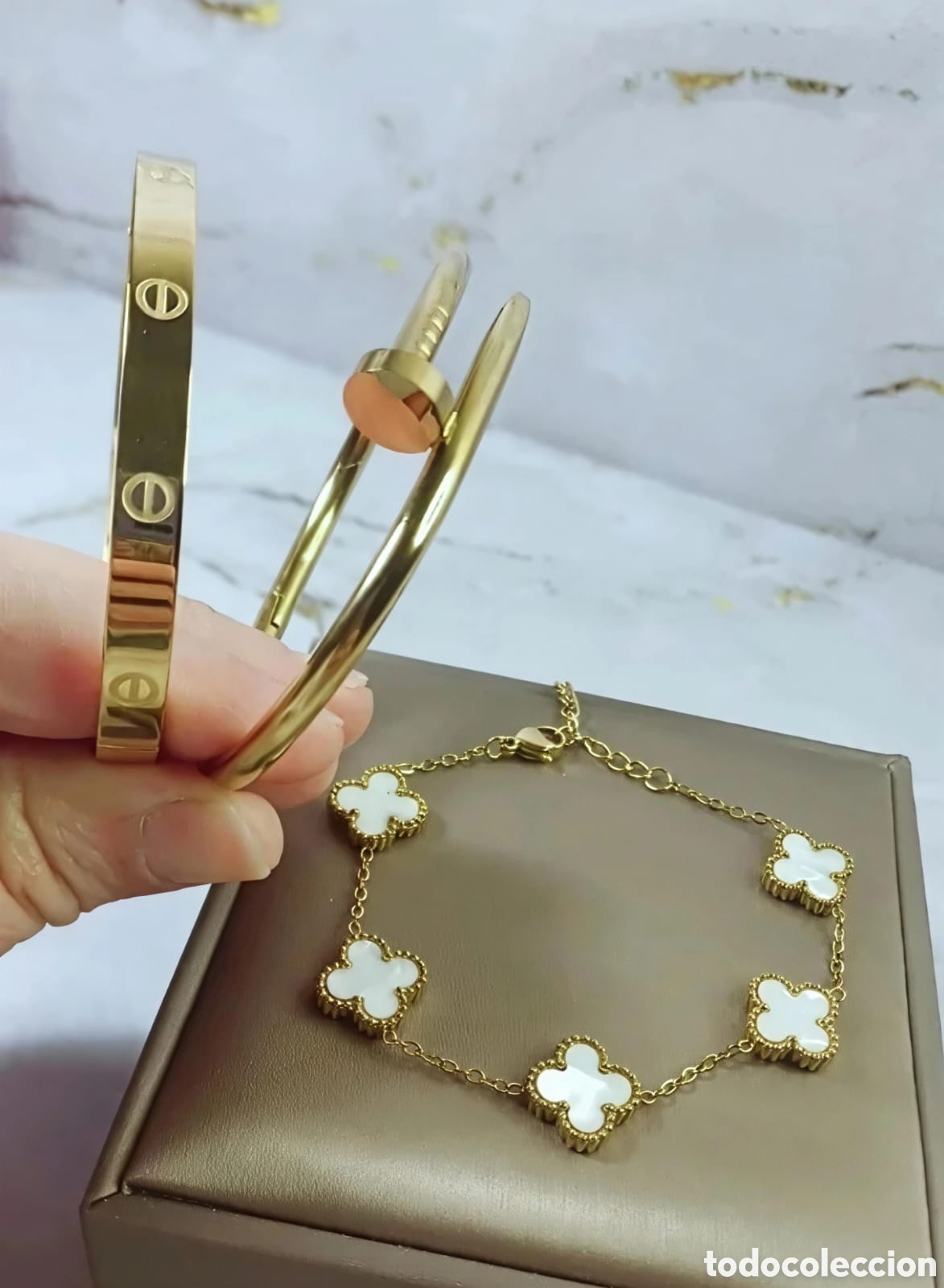 Joyeria: Tr&iacute;o de Brazaletes Chapados en Oro 18K | Estilo Sofisticado - Foto 4