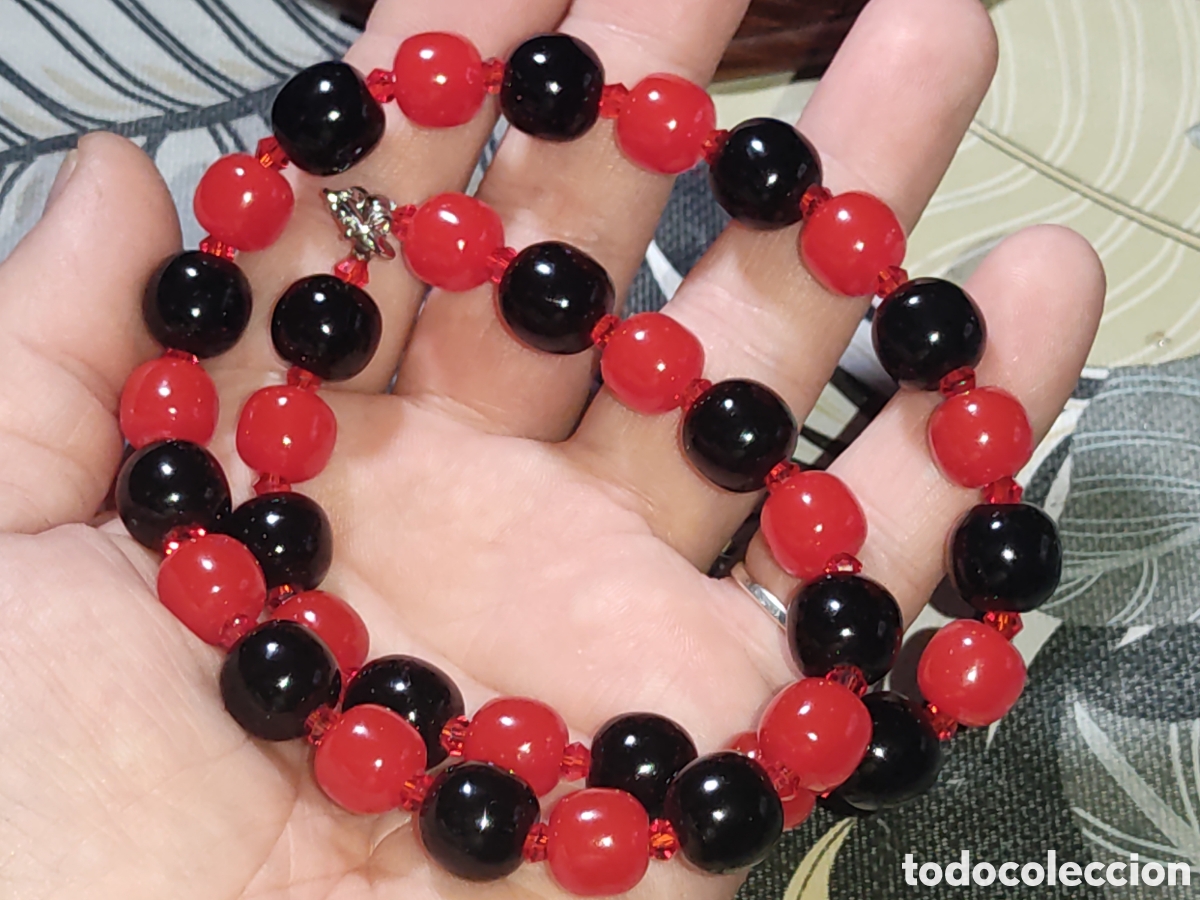 Joyeria: Collar de Vintage de resina o pasta. - Foto 4