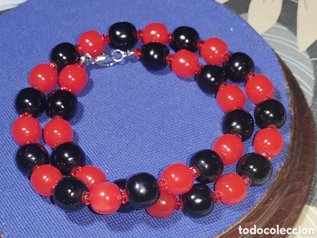 Joyeria: Collar de Vintage de resina o pasta. - Foto 7