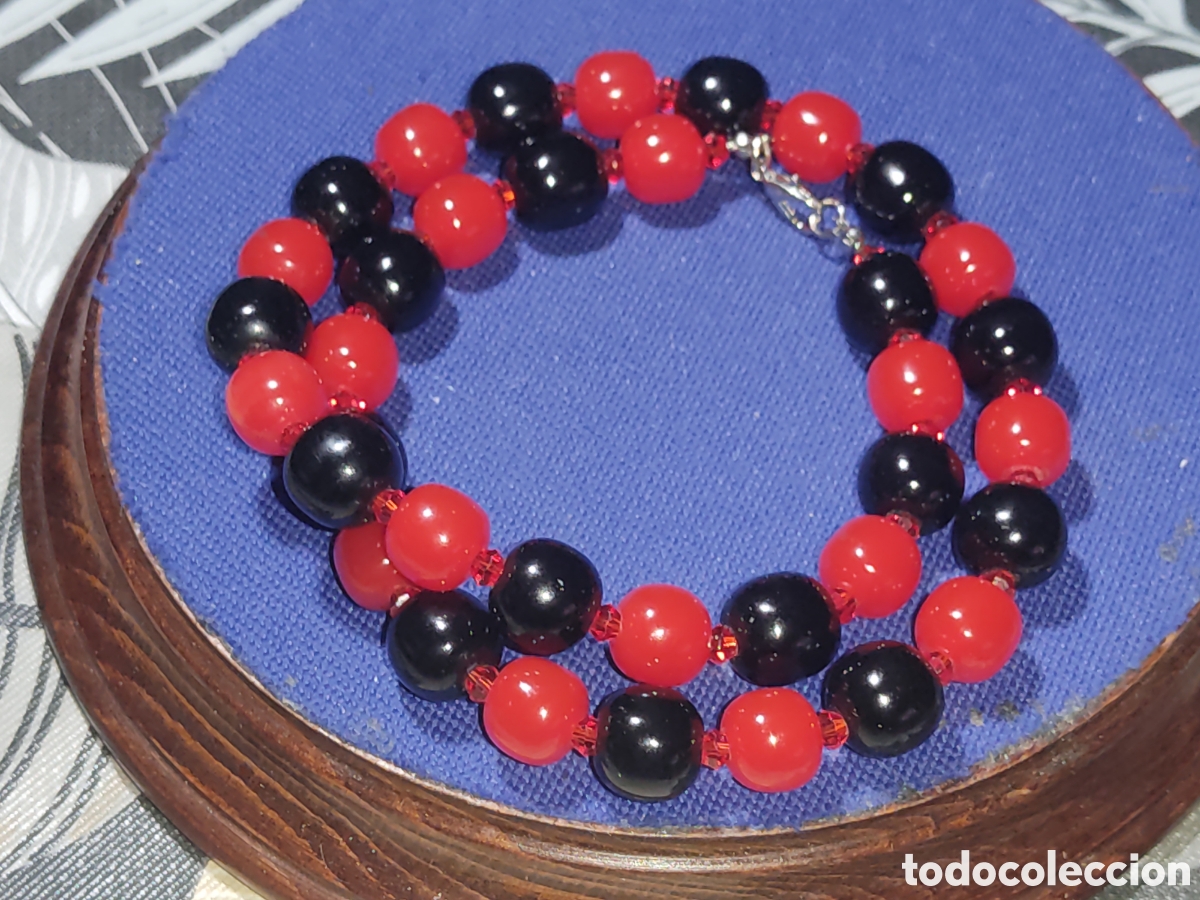 Joyeria: Collar de Vintage de resina o pasta. - Foto 8