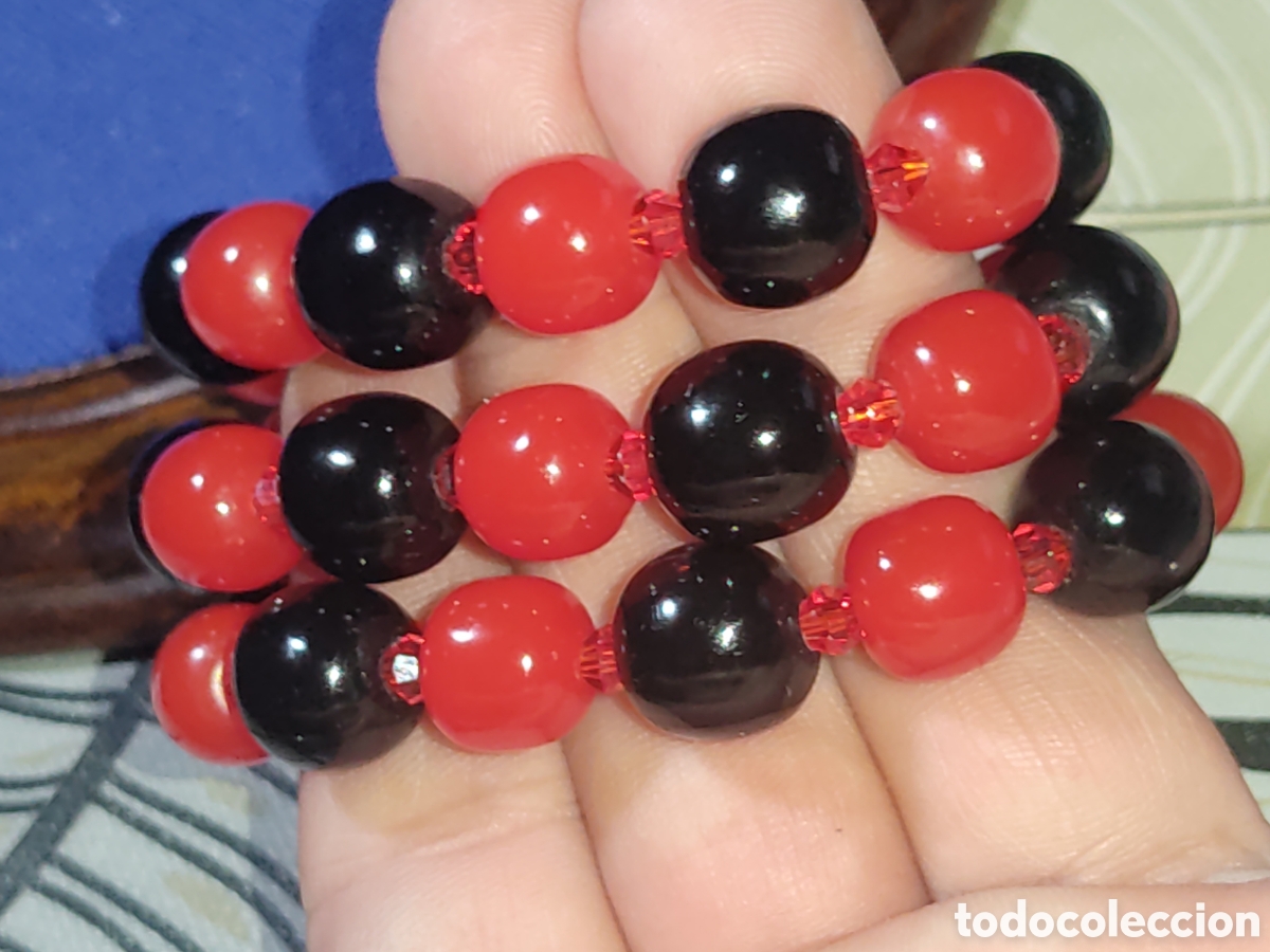 Joyeria: Collar de Vintage de resina o pasta. - Foto 9