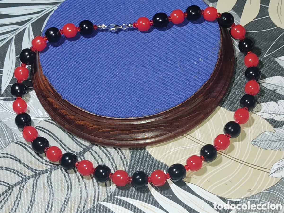 Joyeria: Collar de Vintage de resina o pasta. - Foto 1