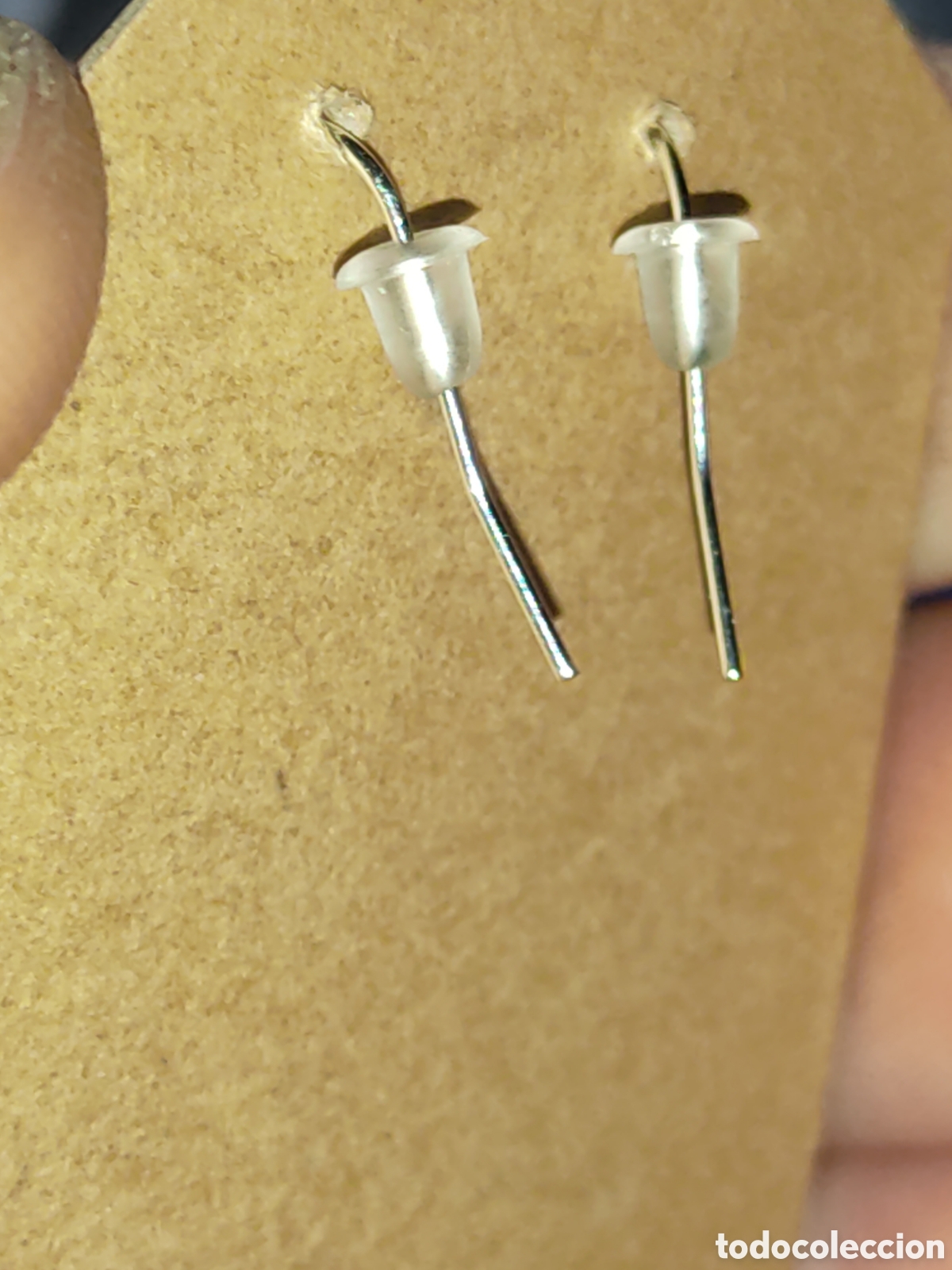 Joyeria: Pendientes de colmillo o cuerno.Vintage. - Foto 3