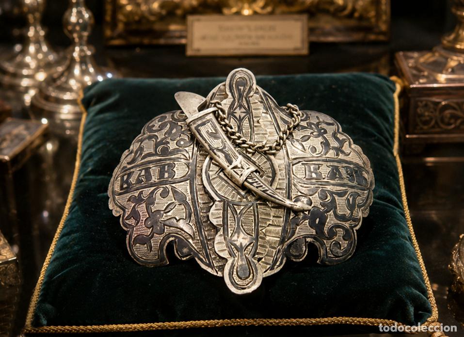Joyeria: RUSIA IMPERIAL 1880 &middot; GRAN HEBILLA RUSA TRABAJO ORFEBRE NIELLO EN PLATA &middot; 33 GRS &middot; NIELO &middot; 7 SELLOS