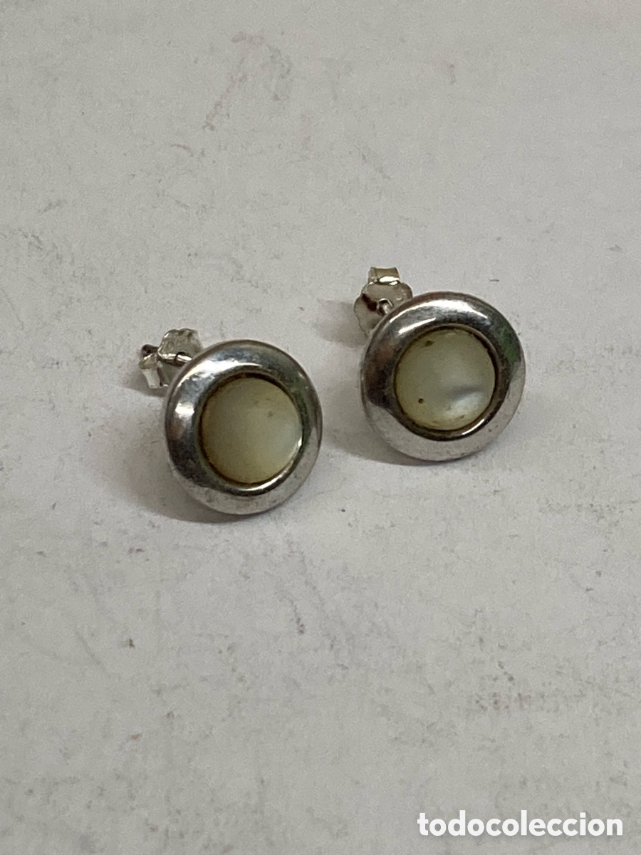 Joyeria: Pendientes de plata n&aacute;car P492