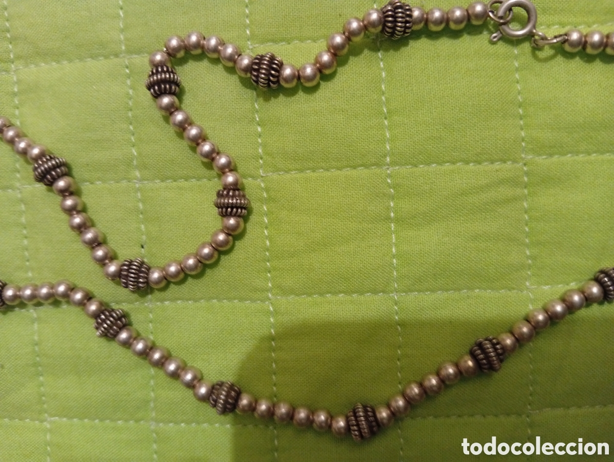 Joyeria: Antigua gargantilla collar de plata - Foto 2