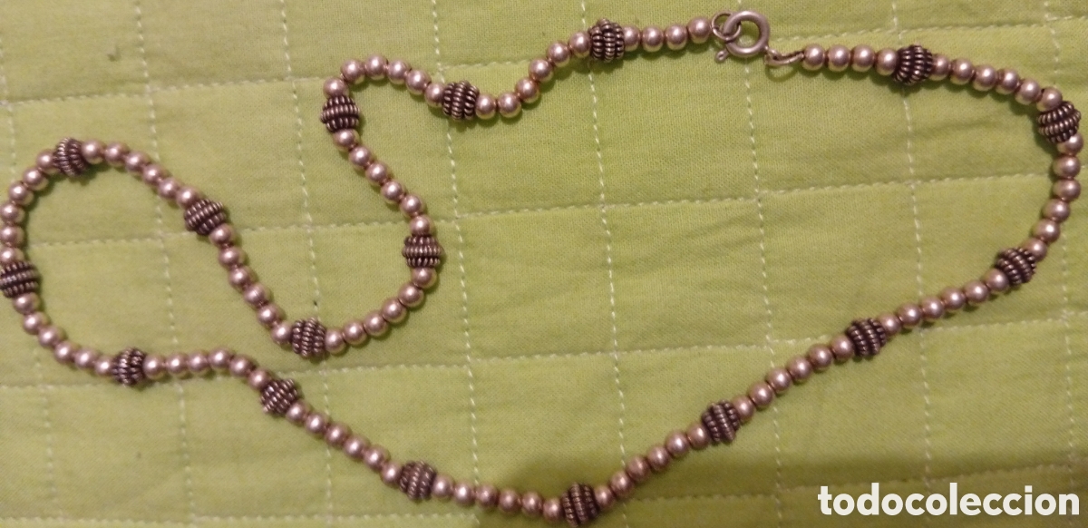 Joyeria: Antigua gargantilla collar de plata