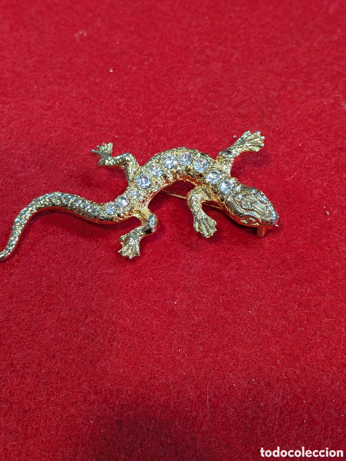Joyeria: bonito broche de lagarto vintage. REF-2780