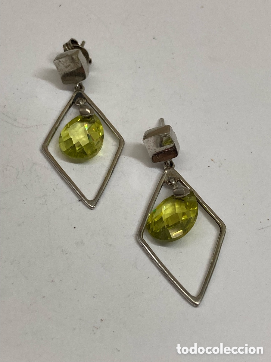 Joyeria: Pendientes de plata y citrino /P493 - Foto 1