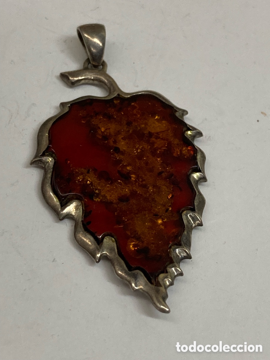 Joyeria: Colgante de plata y ambar /C620 - Foto 1