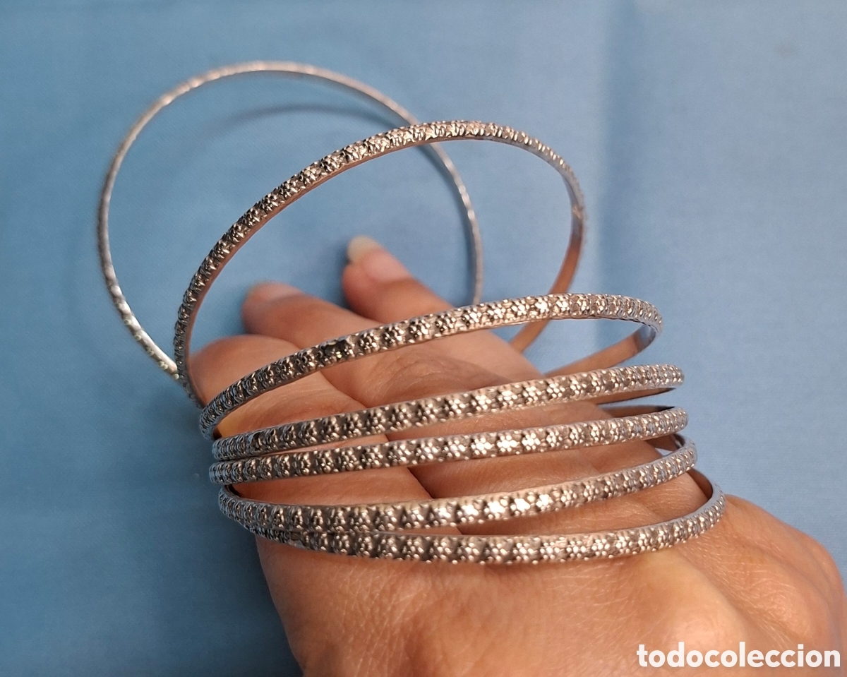 Schmuck: Semanario de plata 925 41 gr Pulseras punzonadas