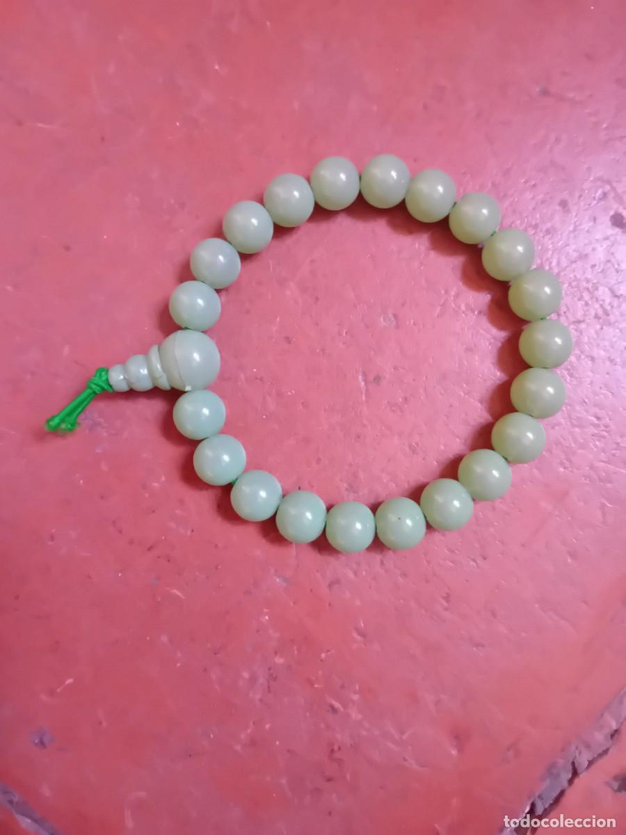 Joyeria: Pulsera cuentas de cristal tipo Jade d&eacute;cada de los 80