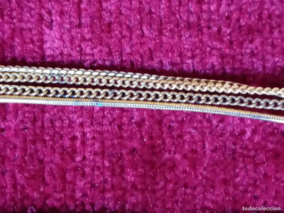 Joyeria: Pulsera de hilo azul con hilo y cadena de cobre d&eacute;cada de los 80 - Foto 3