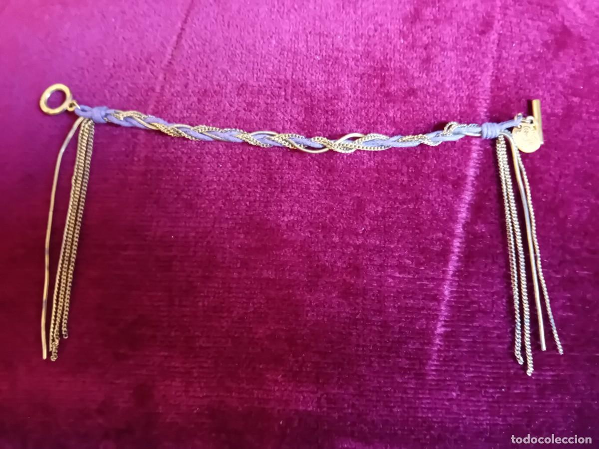 Joyeria: Pulsera de hilo azul con hilo y cadena de cobre d&eacute;cada de los 80 - Foto 4