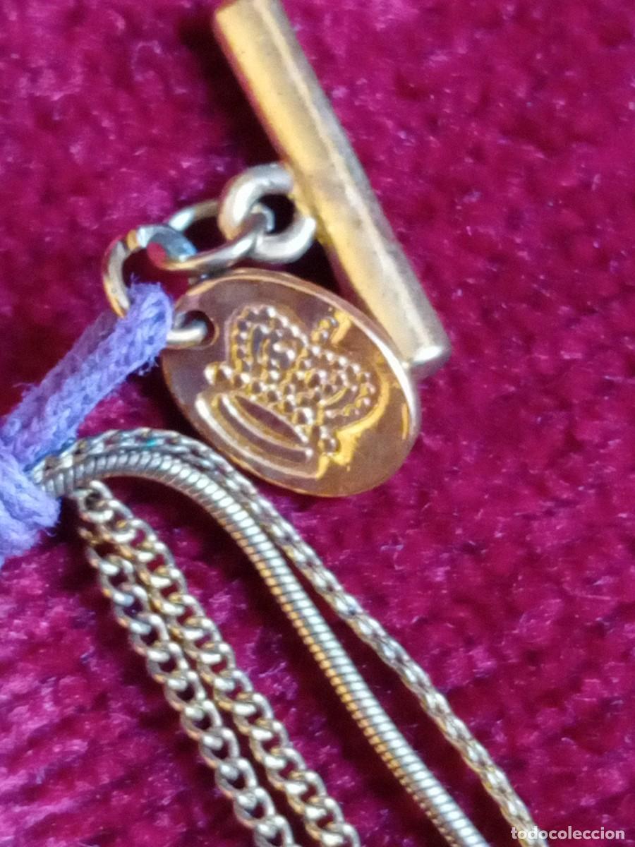 Joyeria: Pulsera de hilo azul con hilo y cadena de cobre d&eacute;cada de los 80 - Foto 5