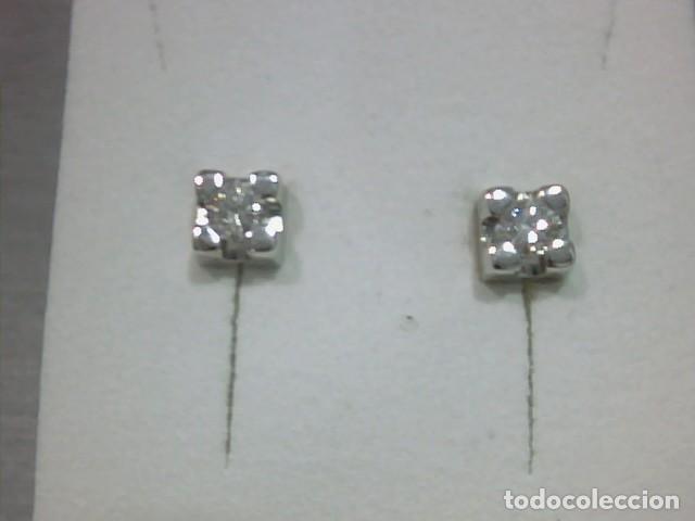 Joyeria: pendientes oro 18 kts con diamantes - Foto 1