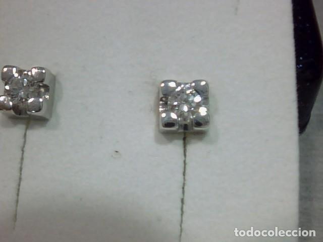 Joyeria: pendientes oro 18 kts con diamantes - Foto 2