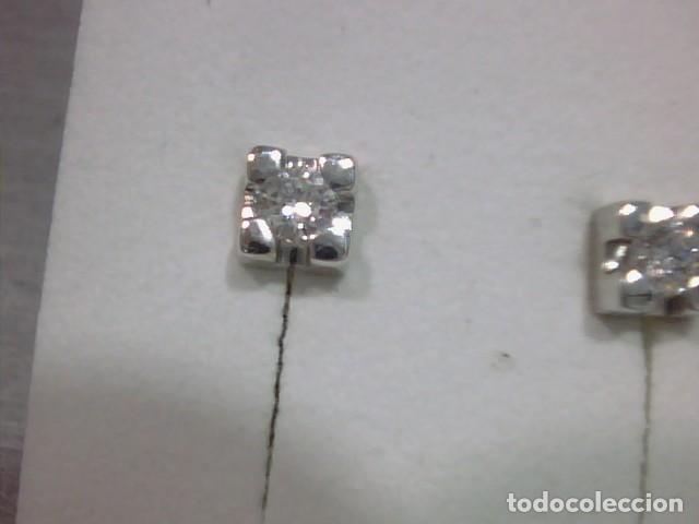 Joyeria: pendientes oro 18 kts con diamantes - Foto 3