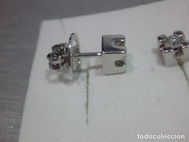 Joyeria: pendientes oro 18 kts con diamantes - Foto 4