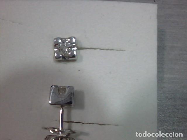 Joyeria: pendientes oro 18 kts con diamantes - Foto 5