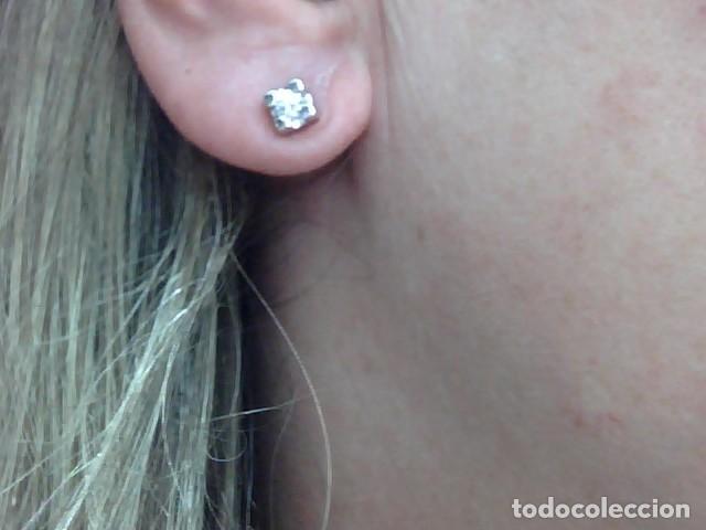 Joyeria: pendientes oro 18 kts con diamantes - Foto 6