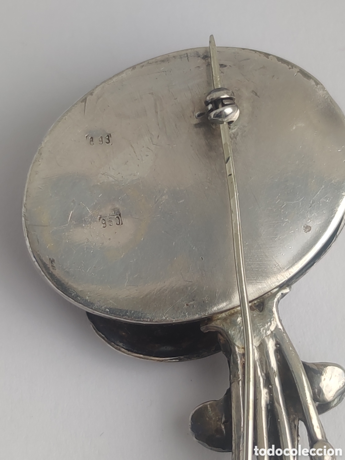Joyeria: Broche solapa, plata, cornalina. - Foto 2