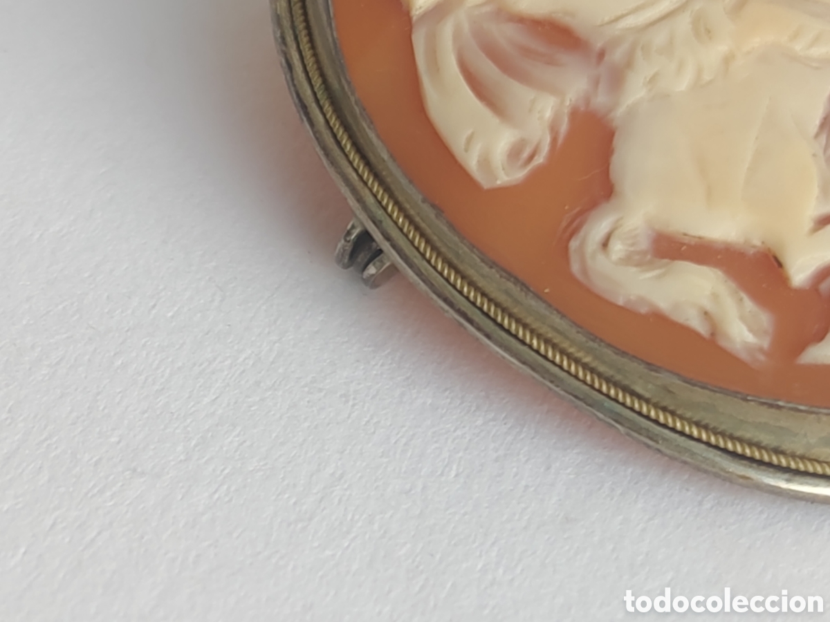Joyeria: Camafeo antiguo tallado, plata. - Foto 4