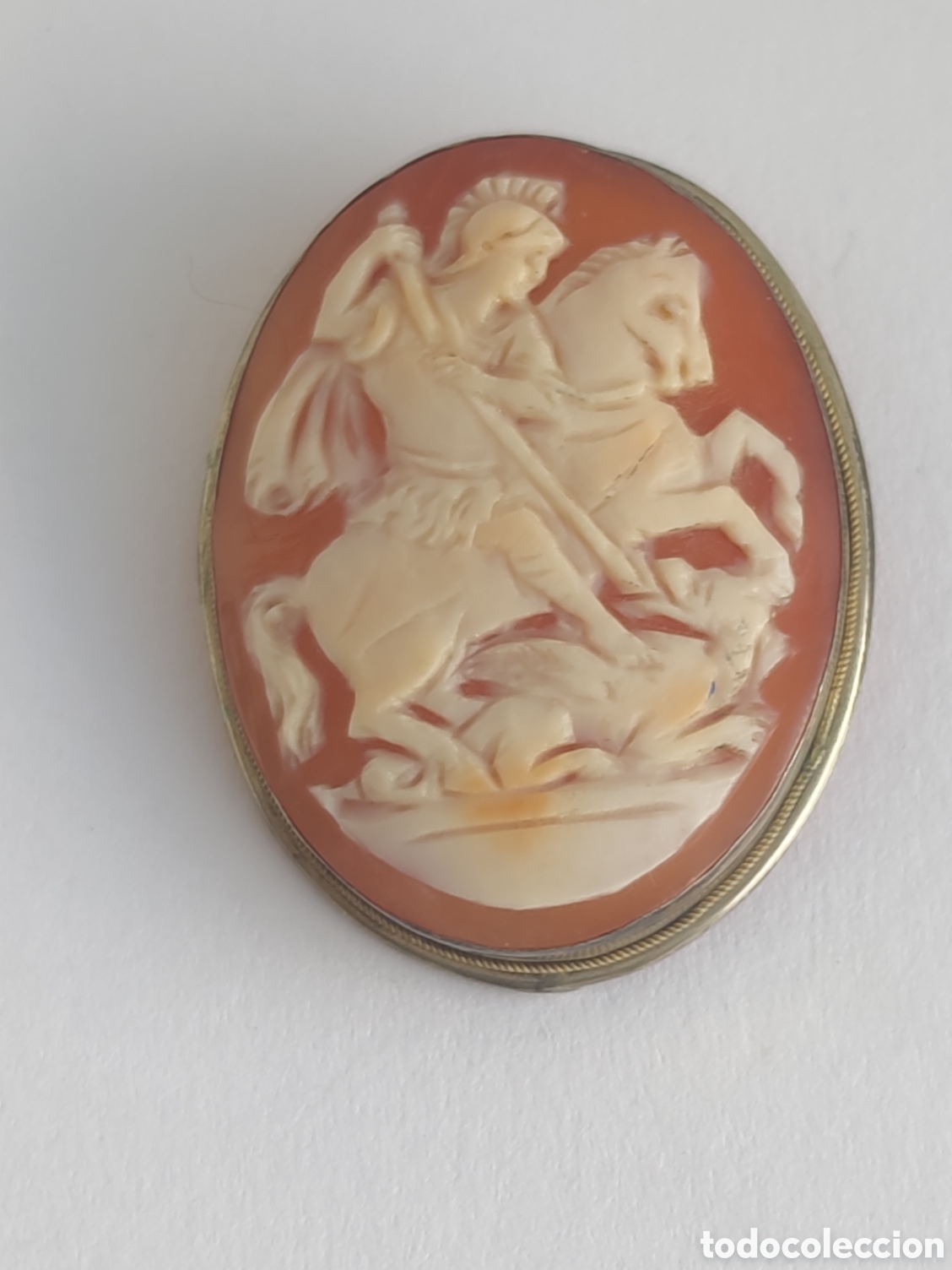 Joyeria: Camafeo antiguo tallado, plata.