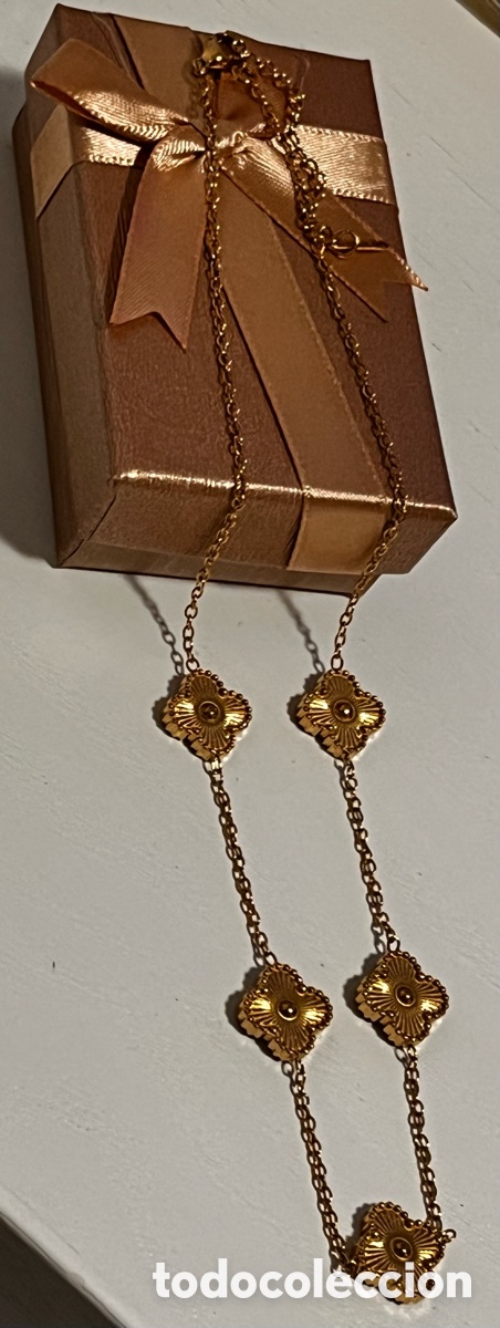 Joyeria: Collar dorado con tr&eacute;boles tipo Van Cleef - Foto 2