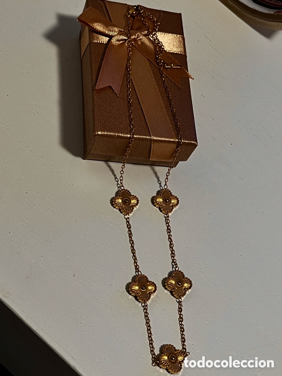 Joyeria: Collar dorado con tr&eacute;boles tipo Van Cleef - Foto 3