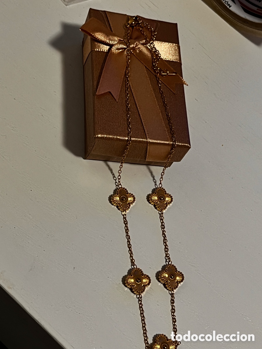 Joyeria: Collar dorado con tr&eacute;boles tipo Van Cleef - Foto 4