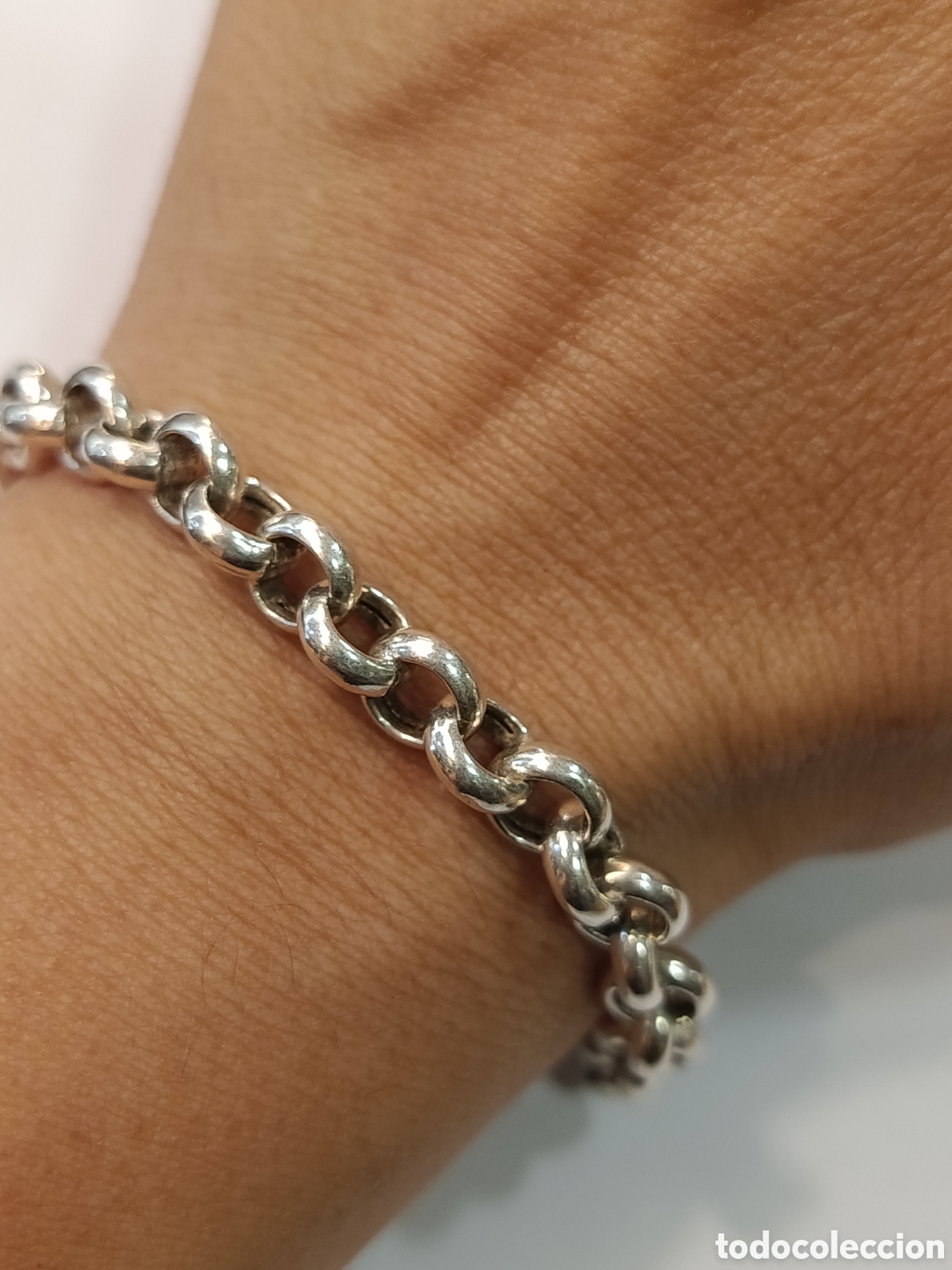Joyeria: Pulsera , cadena de plata 925. Cierre eslab&oacute;n ancho - Foto 2