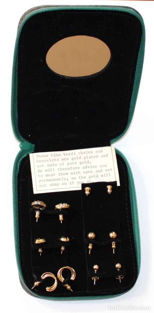 Schmuck: CONJUNTO DE 6 PENDIENTES BA&Ntilde;ADOS EN ORO DE LA PRESTIGIOSA MARCA ITALIANA GINO VERDI