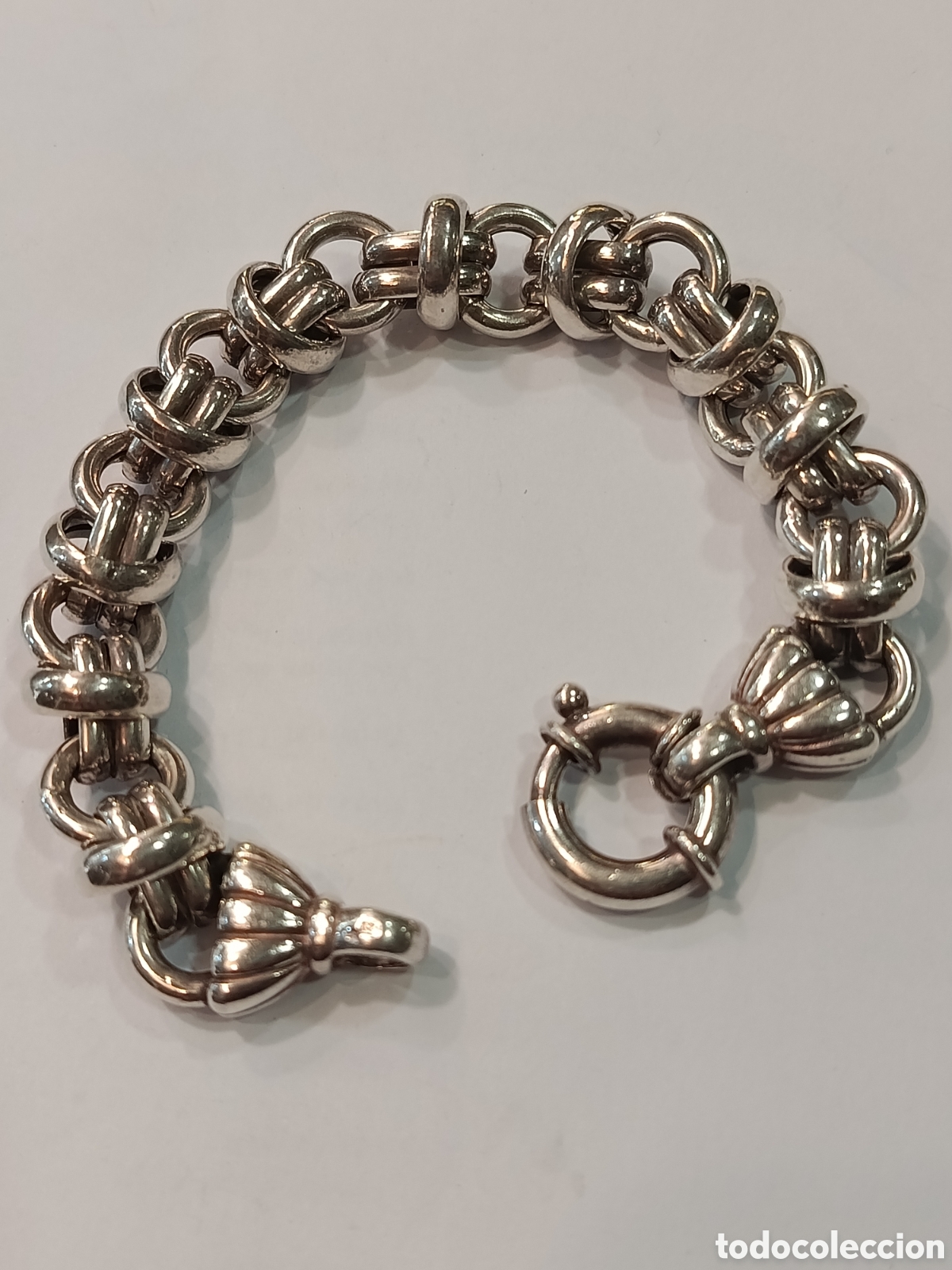 Joyeria: Pulsera de plata 925. Eslab&oacute;n ancho.