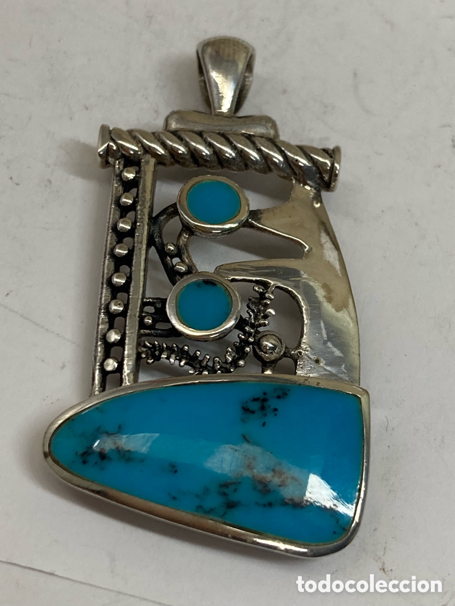 Joyeria: Colgante de plata Turquesa C622