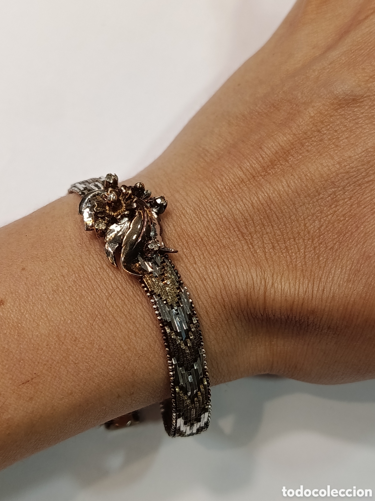 Joyeria: Pulsera de plata Tricolor. Italy. Vintage Milor