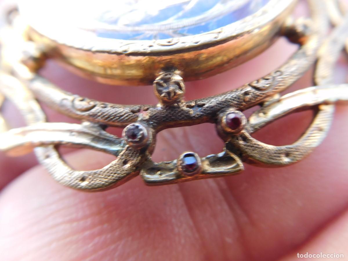 Joyeria: Broche antiguo con esmalte de virgen con ni&ntilde;o - Foto 11