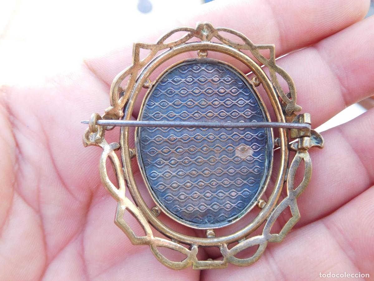 Joyeria: Broche antiguo con esmalte de virgen con ni&ntilde;o - Foto 13