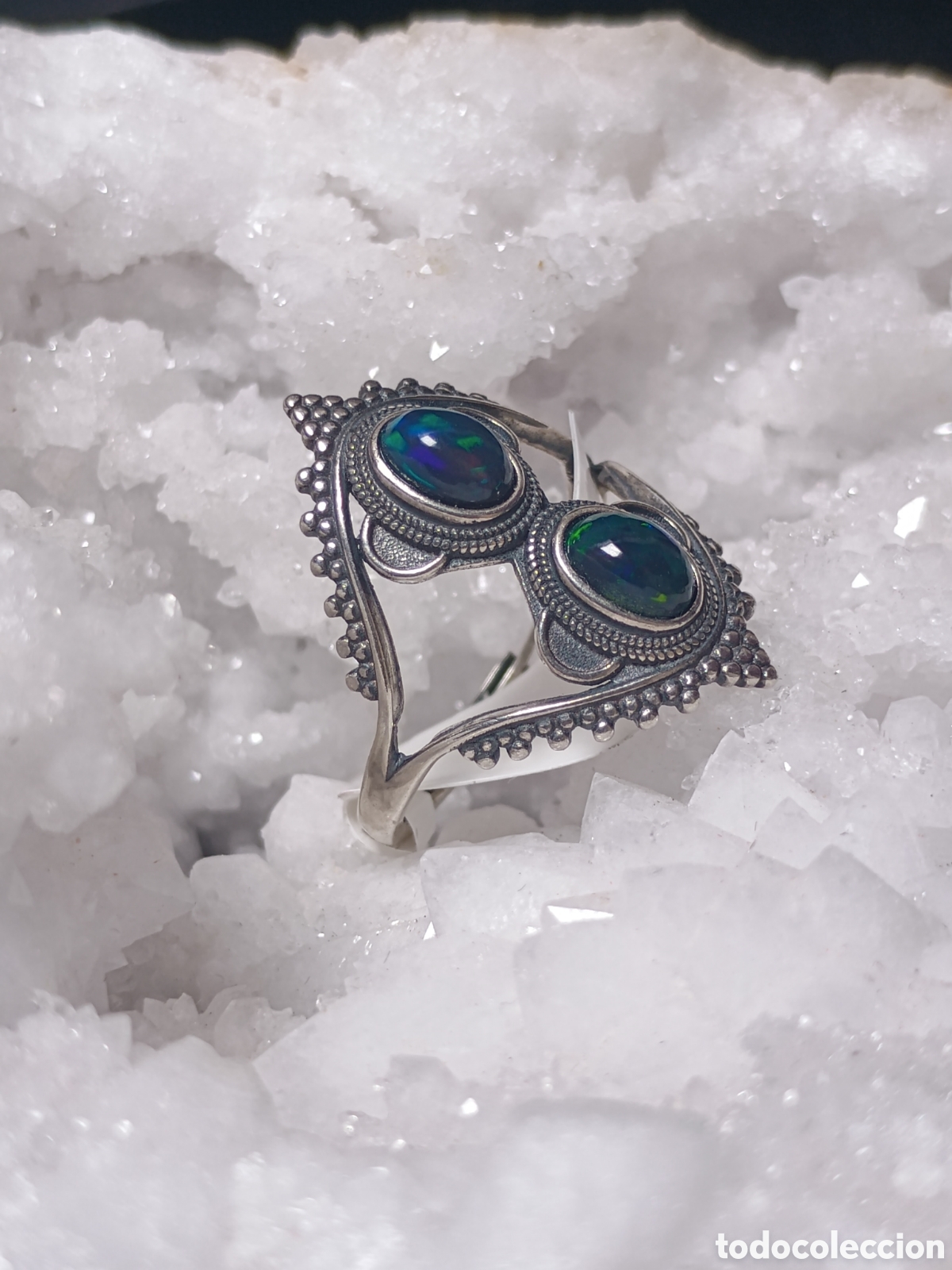 Joyeria: Anillo Plata Doble &Oacute;palo - Foto 3